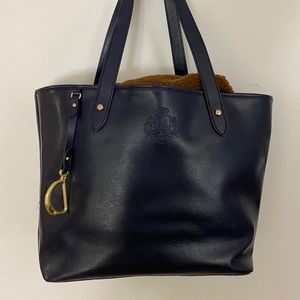 Lauren Ralph Lauren Navy Tote Bag